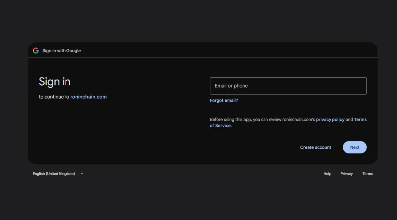 Google login